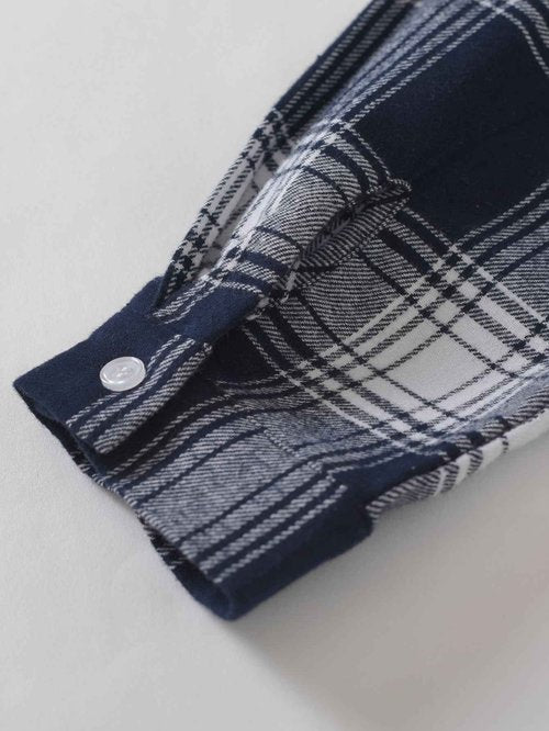 Latuza Women's Long Flannel Nightgown Long Sleeve Floor Length M Navy