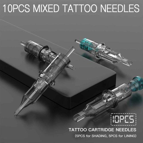 Tattoo Gun Kit, Wormhole Tattoo Kit Wireless Tattoo Machine Kit with 1,500 mAh Capacity Wireless Power Supply Digital LED Display Tattoo Pen Kit WTK257