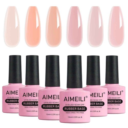 AIMEILI Nail Prep Bond Primer Quick Dry Nail Prep Dehydrator and Rubber Base Gel for Nail