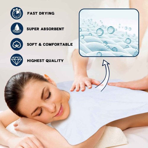 SINLAND Microfiber Esthetician Towels for Facials Mask Removing Face Wrap Soft Facial Cloth with Split Design Spa Towels for Facial Steam Massage and Cleansing 6 Pack