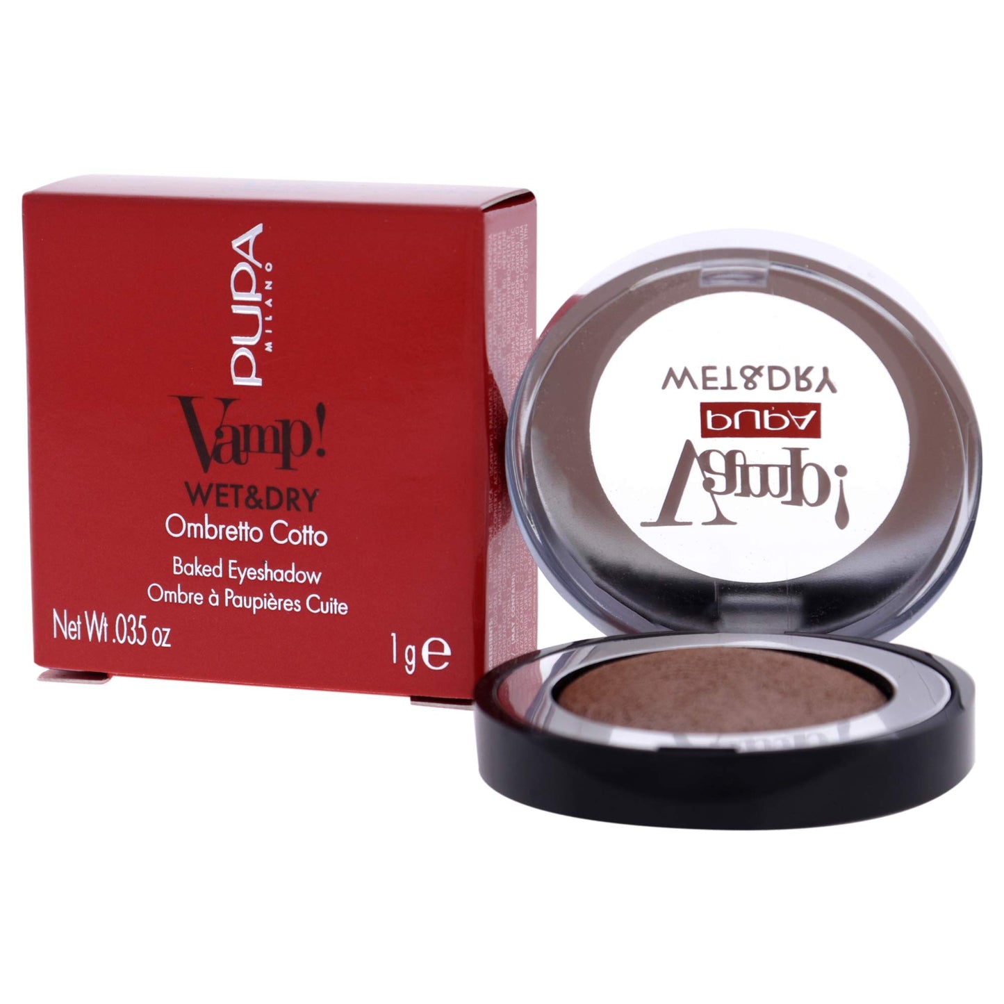 Pupa Milano Vamp! Wet And Dry Baked Eyeshadow - Brilliant And Highly Pigmented Colors - Light And Creamy Makeup Formula - Professional Quality Shimmer Powder Eye Shadows - 103 Rose Gold - 0.035 Oz