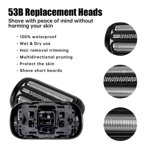 S5 Replacement Shave Head 53B Foil & Cutters Compatible with Series 5 Electric Razors for S6 5762, 5764, 6075cc, 6020s, 6040cs