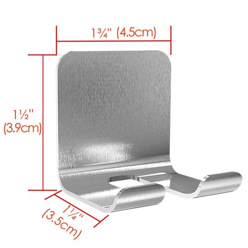 Linkidea 2 Pack Wall Mount Shaver Holder for Shower, Self Adhesive Hook Hanger Stand, Bathroom Wall Mounted Razor Holder Compatible with Vikings, Merkur Double Edge Safety Razor