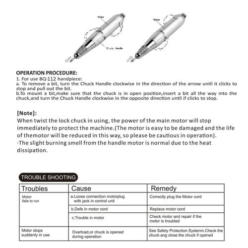 Nail Drill, Portable Electric Nail File 45000RPM, Rechargeable Nail Drill Professional with Bits & Base, for Acrylic Gel Nails, E-File Machine, Manicure Polishing, for Salon Home, White