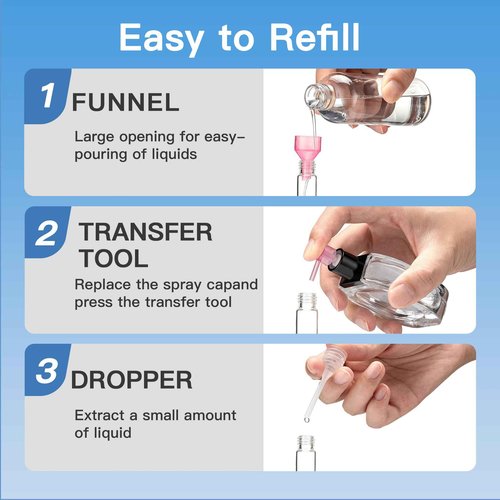 Lulupack Travel Perfume Bottle Refillable - Keychain Cologne Spray Atomizer Mini - Small Travel Size Sprayer Empty Refill Sample Container - Portable Fragrance Decant Dispenser for Men 8ml Black