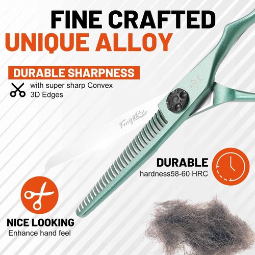 High-end Professional Hair Scissors Thinning Shears Barber Hair Cutting Teeth Shears Hairdressing Texturizing Scissor 6 Inch Stainless Steel Alloy For Women Men Kids Salon Hairdresser & Home