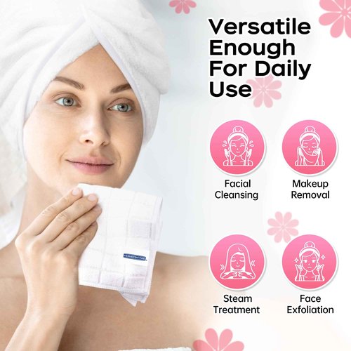 HOMERHYME White Washcloths, 24 Pack Microfiber Face Cloths, Soft Bulk Fingertip Towels, Lint Free Quick Dry Absorbent Reusable Multi-Purpose Face Wash Cloth for Bathroom, Kitchen, Spa, Gym