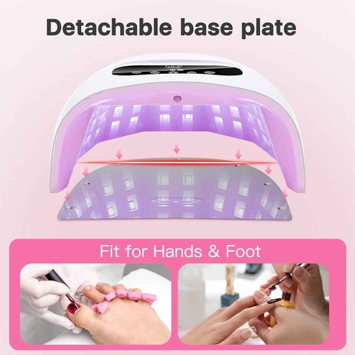 LetGoShop Professional UV Nail Lamp, 168W UV Light for Gel Nails, Nail Dryer with Auto Sensor & 4 Timer Settings Fast Curing Polish, Salon & Home Manicure DIY