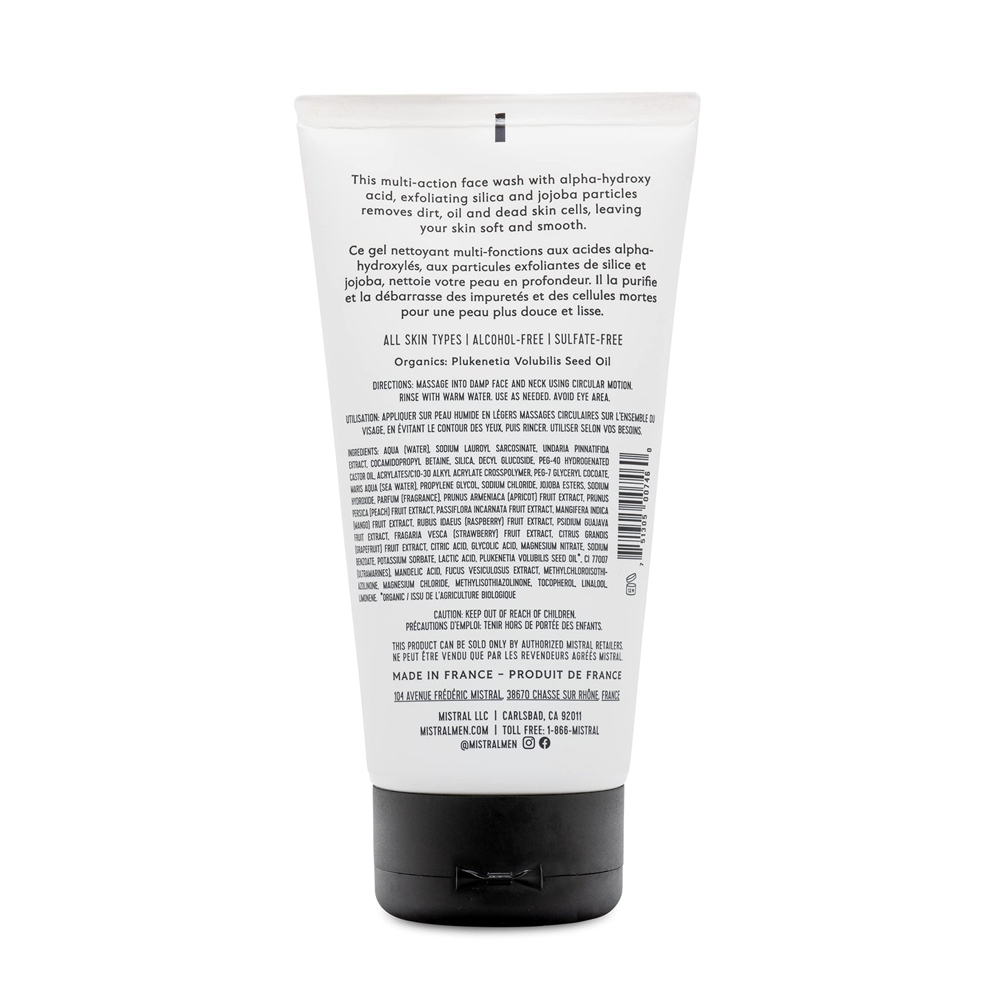 Mistral Gel Exfoliating Face Wash, Mineral Rich