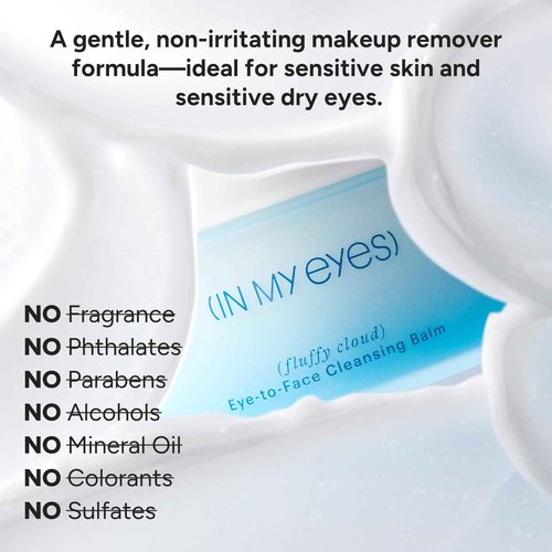 In My Eyes Cleansing Balm Makeup Remover, Natural Gentle Clean Balm for Waterproof Eye Face Lip Makeup, Oil Based Cleanser, Made for All Skin Types, Non-Comedogenic, 3.4fl.oz/100ml