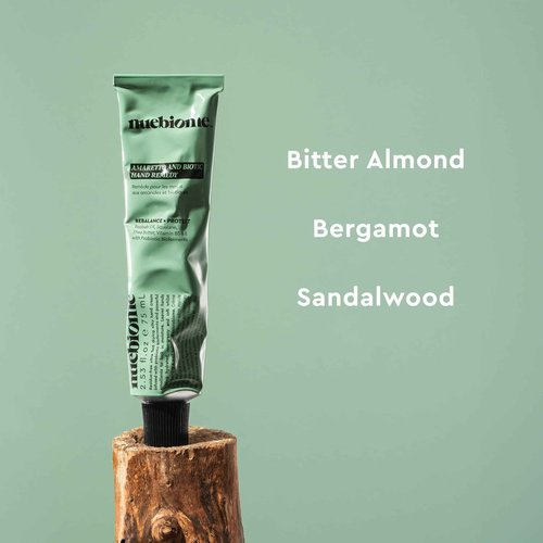 Nuebiome Amaretto Hand Cream, Hand Cream for Women & Men, Lightweight, Fast Drying & Residue-free; 75 mL, Paraben, Cruelty-free & Vegan