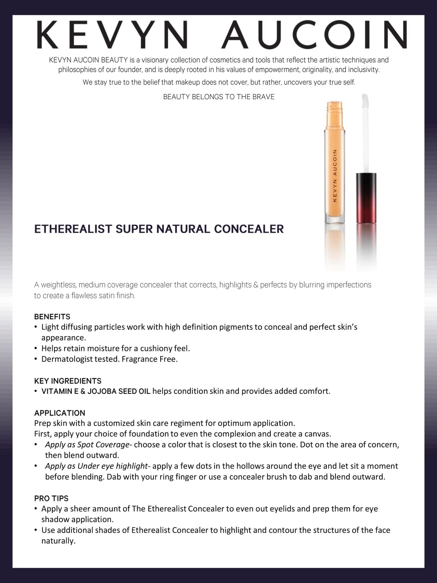 Kevyn Aucoin The Etherealist Super Natural Concealer, EC 08 (Deep) shade: Weightless corrector, multi-use and highlights. Makeup artist go to that blurs imperfections for a flawless finish.