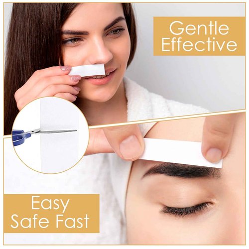 1200 Pcs Non Woven Wax Strips 7.9 x 2.8 Inch Bulk Large Wax Strips Body and Facial Hair Removal Waxing Strip Soft Waxing Paper Sheets for Arm Leg Underarm Face Eyebrow Armpit Chest Back and Bikini
