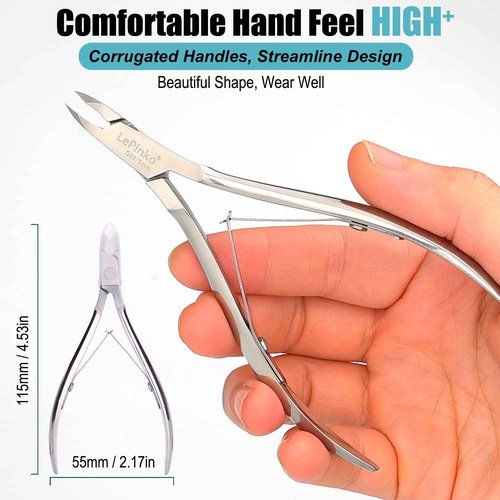 LePinko Salon-Quality and Professional Cuticle Trimmer Set 5mm Jaw