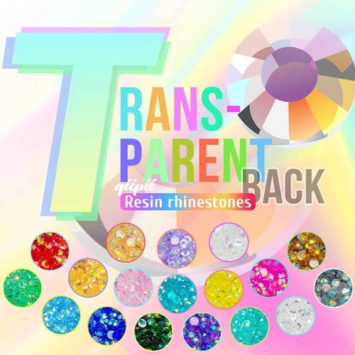 qiipii Transparent Clear AB Resin Rhinestones for Crafting Clear White AB Flatback Jelly Stones 3mm 4mm 5mm 6mm Gems Diamonds Charms for Nails Face Eyes Makeup Tumblers Bottles Crafts Clothes Shoes