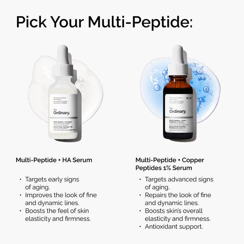 The Ordinary Multi-Peptide + Copper Peptides 1%, Anti-Aging Serum for Fine Lines and Skin Elasticity, 1 Fl Oz