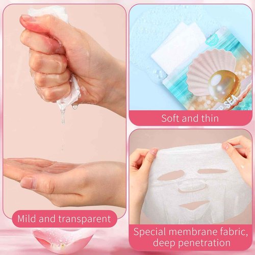 Viozakanry 96 Pcs Face Mask Set Hydrating Clean Suitable for Sensitive Skin, Including 30 Peel-off Facial Masks, 4 Clay Masks, 60 Pairs of Under-eye Patches, a Mask Brush, and a Face-washing Headband