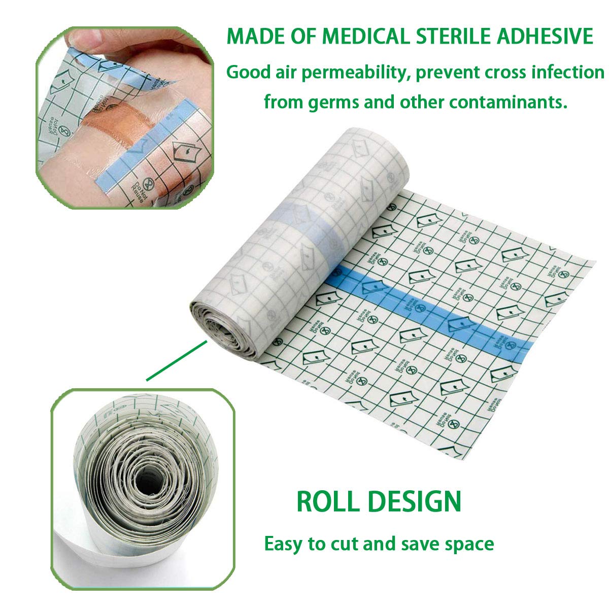 Tattoo Aftercare Bandage Roll 6"x 10 Yard - Waterproof Transparent Film For Tattoo Initial Healing And Skin Repair Adhesive Tattoo Supply Wrap