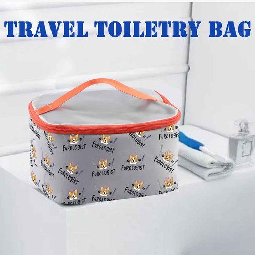 JYTAPP Furologist Funny Puppy Stylist Cute Dog Groomer Cosmetic Bag Dog Groomer Survival Kit Zipper Pouch Pet Grooming Gifts (cosmetic organizer bag)