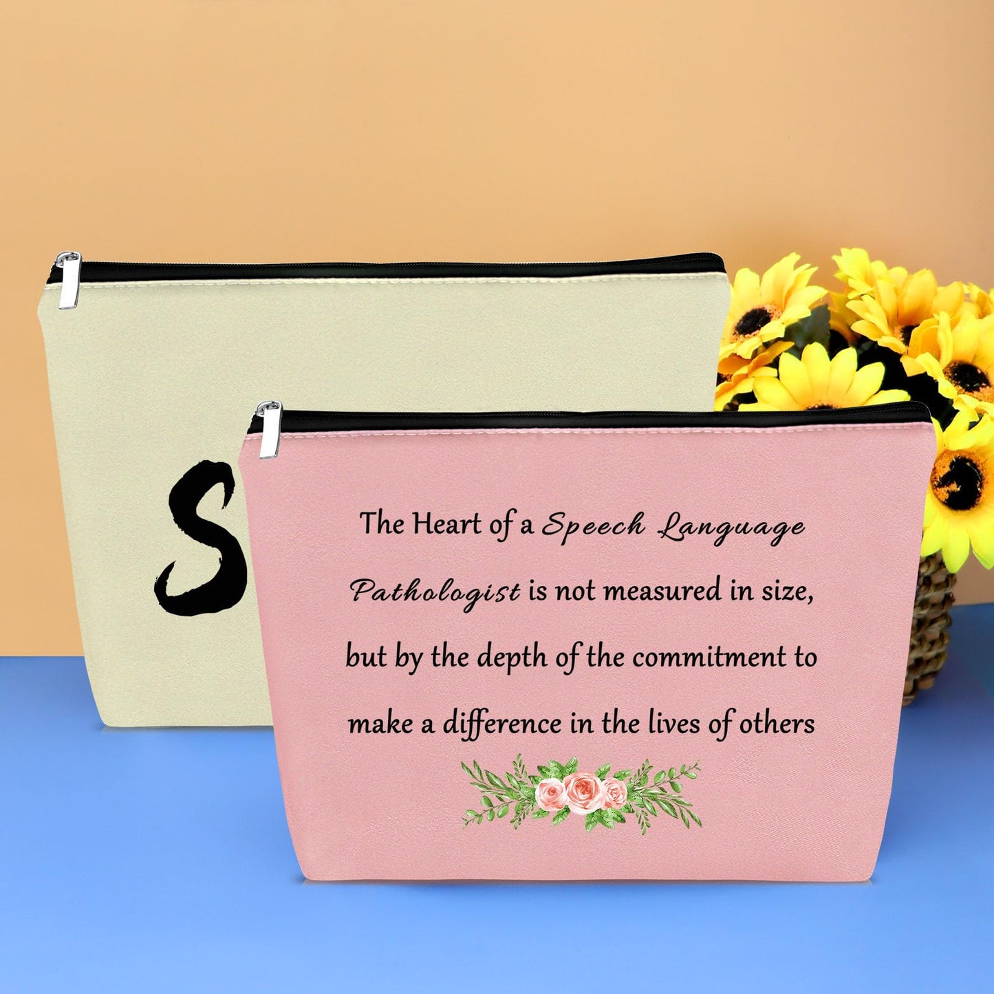 Speech Therapy Gifts Speech Therapist Gift for Women Makeup Bag Speech Language Pathologist Cosmetic Bag SLP Gifts Christmas Birthday Thanksgiving Gifts for SLP Speech Therapist Appreciation Gifts