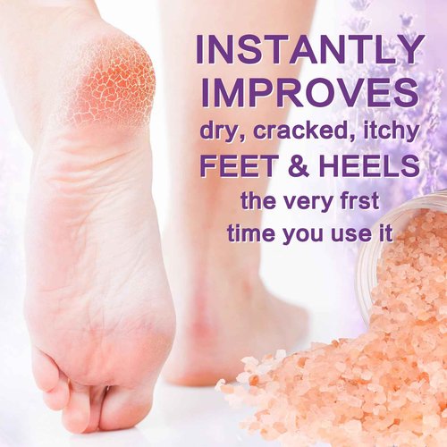 XIWEIOO 4 Pack Foot Soak Salts Kit Himalayan Pink Salt Tea Tree Oil Lavender rose Pure Epsom Salt Soak Pedicure Salt Softens Calluses & Soothes Foot Care Gifts for Mom women