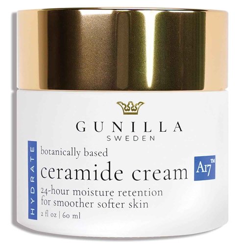 GUNILLA Ceramide Cream A17 – Spa-Grade Moisturizer with 17 Plant-Based Actives. For All Skin Types, Especially Dry or Sensitive. Fragrance-Free. Vegan. (2 oz)