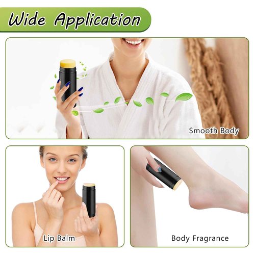 12 Pcs 60ml/2oz Deodorant Containers Plastic Twist Up Filling Bottle Deodorant Holder Stick for Crayon Chapstick Sunscreen Lotion Bar - Black