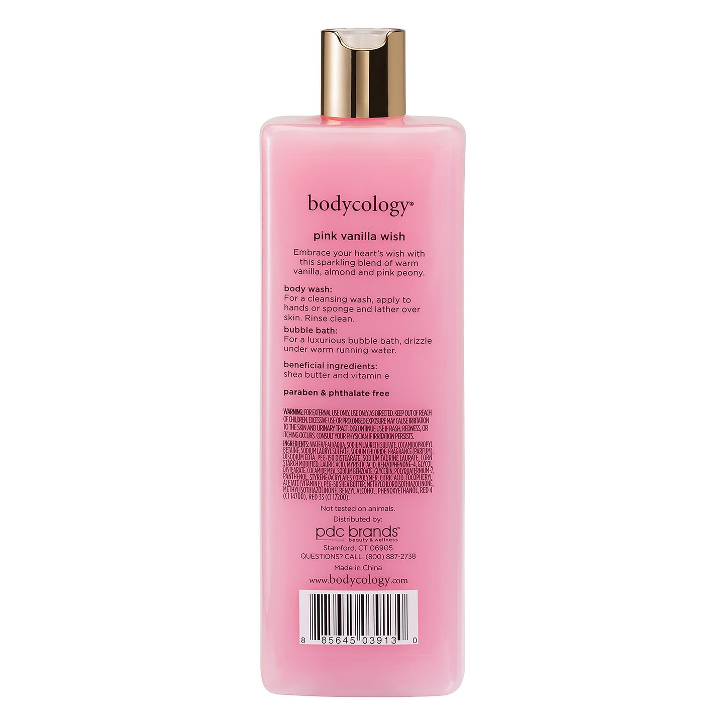 Bodycology Pink Vanilla Wish Body Wash Women 16 oz (Pack of 3)