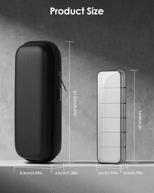 Yinke Hard Travel Case for OneBlade QP2520/QP2530/QP2620/QP2630 - EVA Waterproof Electric Trimmer & Razor Organizer with Guide Combs Storage Box, Black