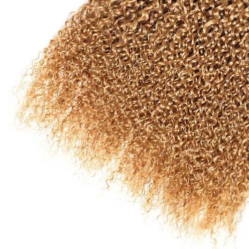 20 22 24 inch 1B27 Honey Blonde Kinky Curly Human Hair Bundles Ombre Blonde Curly Wave Bundles Human Hair Unprocessed Brazilian Virgin Weave Hair Bundles Kinky Curly Bundles Human Hair