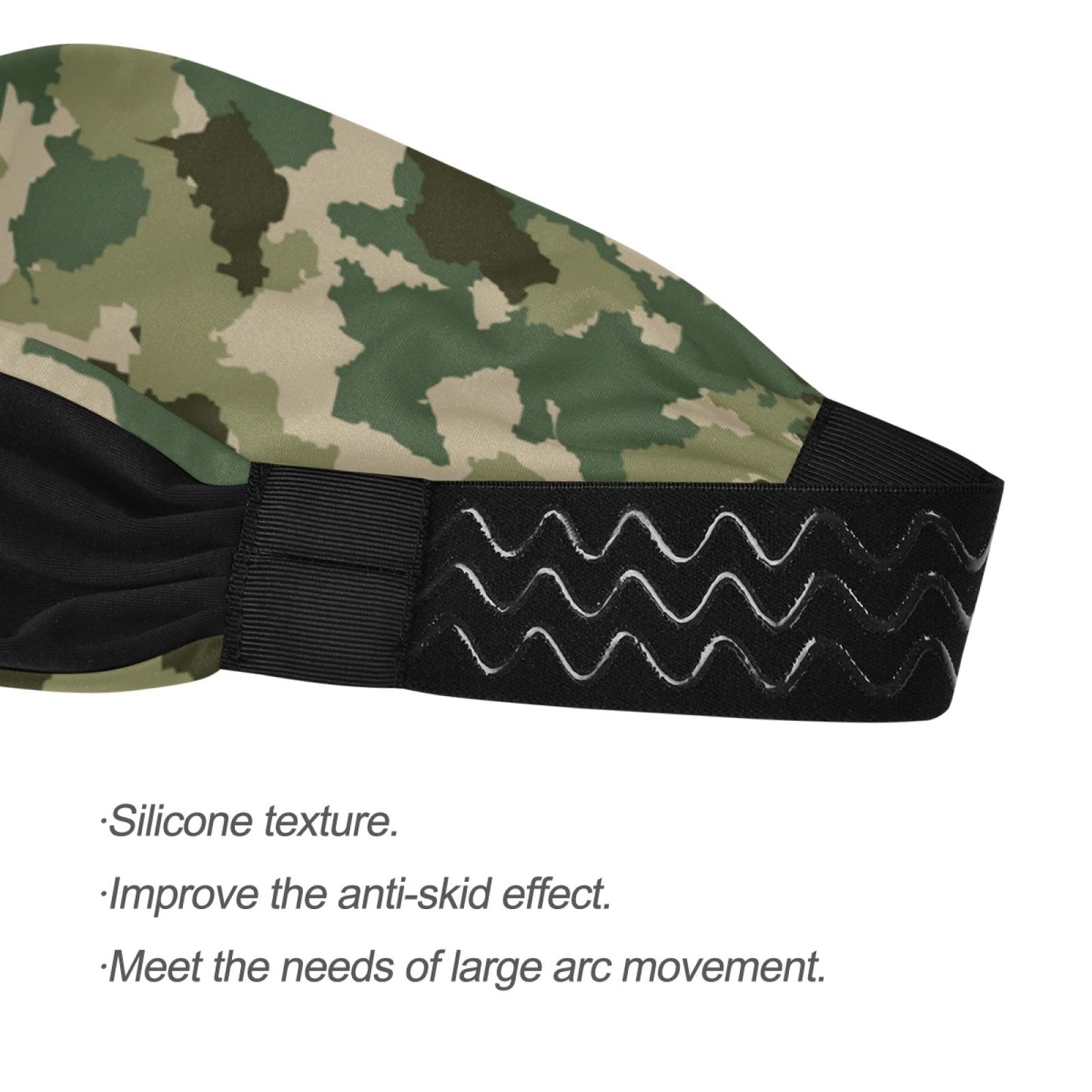 Sports Headbands for Women, Camouflage Breathable Hair Bands, Elastic Headbands, Quick Dry Head Bands