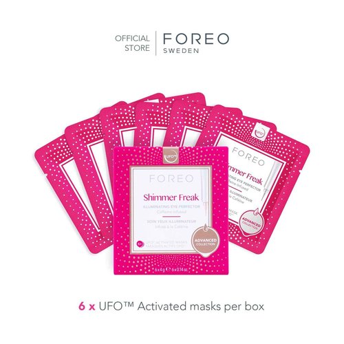 Shimmer Freak Advanced Collection 2.0 UFO-Activated Facial - Eye Contour Illuminating - Beauty & Personal Care - Rose Water - Niacinamide - All Skin Types - Wrinkles - Puffiness - 6 pcs in Pack