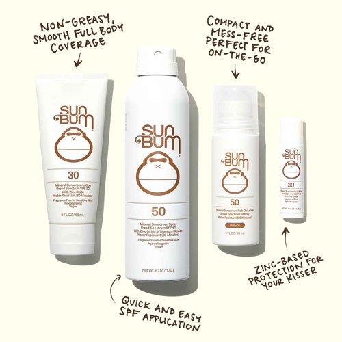 Sun Bum Sun Bum Mineral Spf 30 Sunscreen Spray and Spf 50 Lotion Vegan and Reef Friendly (octinoxate & Oxybenzone Free) Broad Spectrum Zinc Sunscreen With Uva/uvb, 2 Count