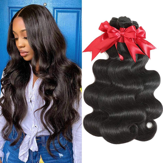 10A Brazilian Body Wave Bundles Human Hair 20 22 24 Inch 100% Unprocessed Human Hair Bundles Body Wave Remy Virgin Hair Weave Bundles Human Hair 3 Bundles 1B Black