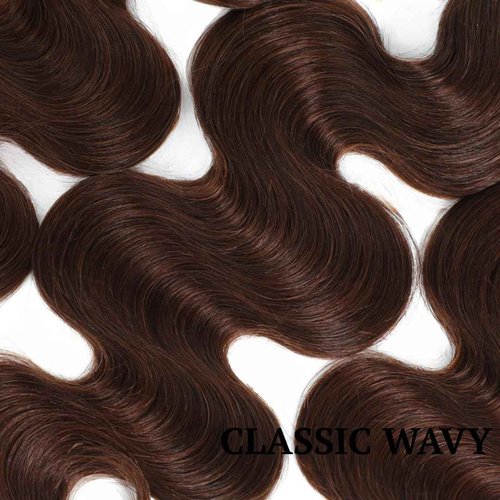 MOMOSHERO Chocolate Brown Body Wave Single Bundle Human Hair 16 Inch, 12A Soft Glossy 100% Unprocessed Remy Virgin Hair 1 Bundle Wavy. Classy Colored #4 Dark Medium Brown Weaves Sew In Extension