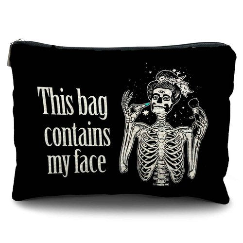 Likjad Goth makeup bag, Halloween Gothic Witchy Spooky Gifts for Women, Witch Makeup Bag Cosmetic Pouch