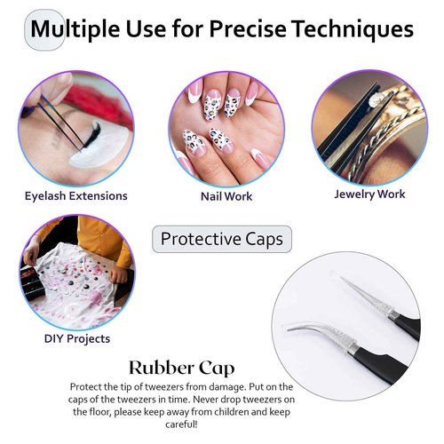 My Lash Tools New Isolation Lash Tweezers Eyelash Extensions Best for Individual Isolation & Classic Lashes Japanese Stainless Steel Lightweight Precision Lashing Twisers (Matte-Black)