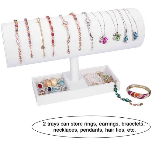 SYYSY White Leather Headband Holder Organizer Storage Headband Stand Display Baby Headband Organizer for Girls Women