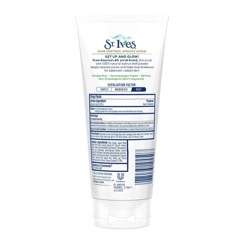 St. Ives Naturally Clear Apricot Scrub, Blemish Control 6 oz (Pack of 5)