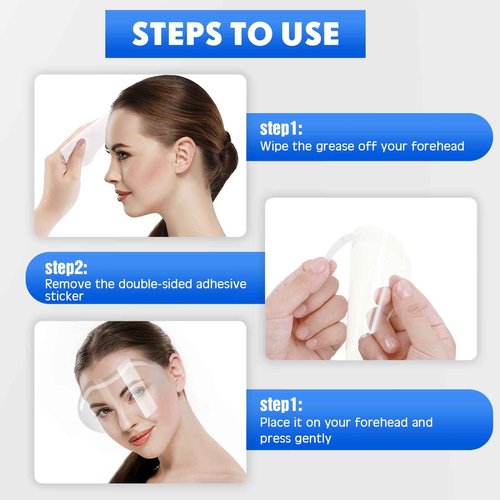 300 Pcs Makeup Shower Face Visors Permanent Microblading Supplies Disposable Plastic Shower Visor Clear Face Cover for Hairspray Salon Eyelash Extensions Eyelid Aftercare