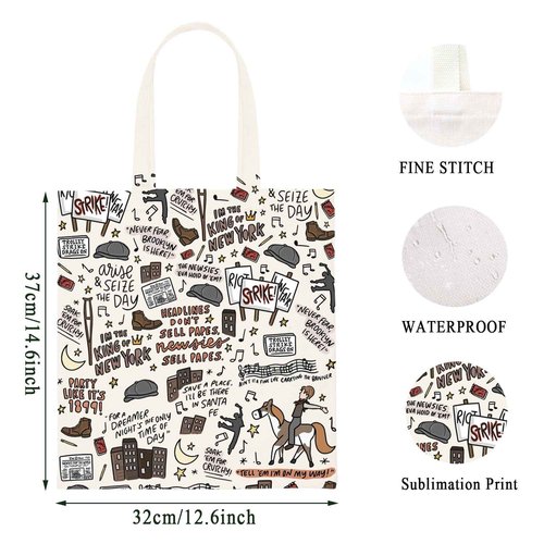 WCGXKO Theatre Lover Gift Musical Gift Musical Theater Zipper Pouch Makeup Bag (The Day tote)