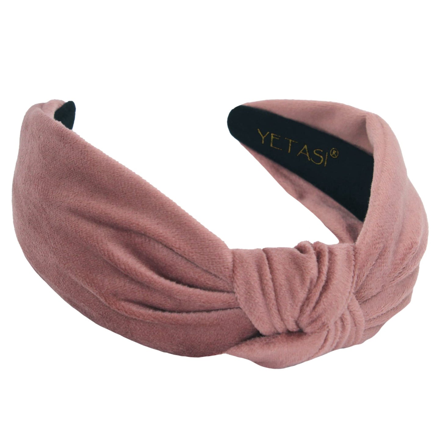 YETASI Knotted Headband for Women is Well Made. Dusty Pink Velvet Headbands for Women are Made of Non Slip Material. Designer Top Knot Fashion Head bands