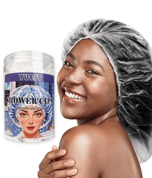 50Pcs Disposable Large Shower Cap for Long Braids Women XXL Oversized Disposable Plastic Shower Caps