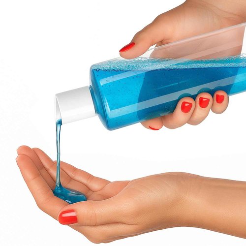 Bar5F Clear Plastic Bottles, 16.9 oz, 2-Pack with Disc Top Caps, BPA-Free Squeezable Containers for Shampoo, Lotions, Made in USA