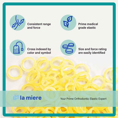 Latex Amber 3 Packs 300 counts 3/16inch MEDIUM 4.8mm Intraoral Elastic Bands Unimedic Orthodontic Elastics non- Latex Dental Rubber Bands Made in US(MEDIUM, 3/16inch, 4.8mm)