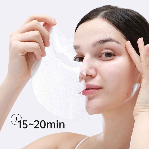 +WIS+ Intensive Hydrating Face Masks 24 EA with Hyaluronic Acid Serum for Dry Skin, Collagen Facial Mask to Pore Minimizing, Elasticity Improvement and Repair Dehydrated Skin, Safe on Sensitive Skin