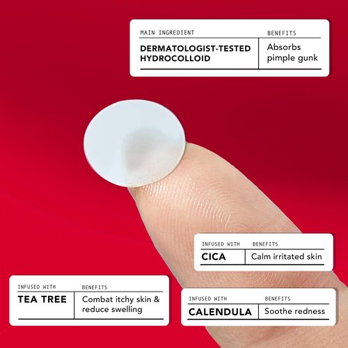 AVARELLE Pimple Patches Double Variety Duo Hydrocolloid Acne Patches, for Blemishes and Zit with Tea Tree Oil, Calendula Oil and Cica Oil for Face, Vegan, Cruelty Free (80 Count + Variety)
