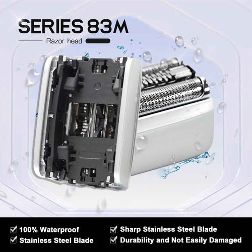 83M Series 8 Replacement Head Compatible with Braun S8 Replacement Head Wet and Dry,Upgrade Foil & Cutter for Braun Series 8 Replacement Head Electric Razor Blades Model 8370cc 8340s 8350s 8467