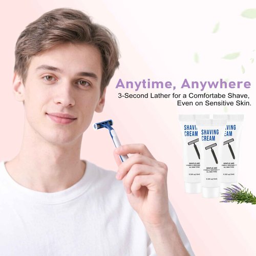 100 Shaving Cream Bulk Travel 10ml/0.35fl oz,Disposable Shaving Cream in Bulk Travel Shave Cream for Hotel Homeless,Verbena