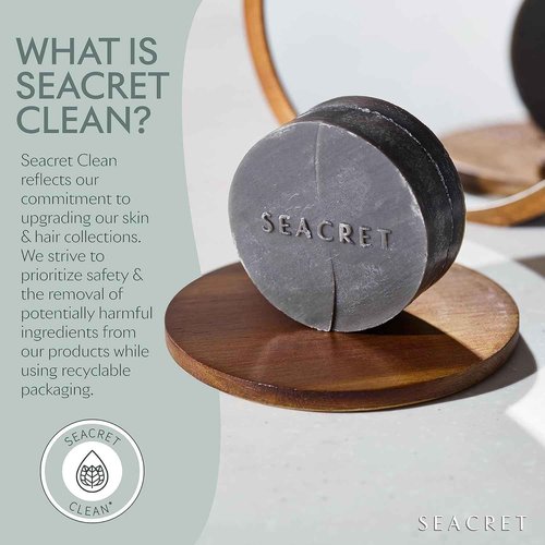 SEACRET MUD SOAP BAR: All-Natural Black Mud Bar Soap, Enriched with Guinness Kernel Oil, Witch Hazel & Sea Salt for Cleaning, Exfoliating, Detoxifying Face & Body, Normal to Oily Skin, 3 Pack, 4.4 Oz